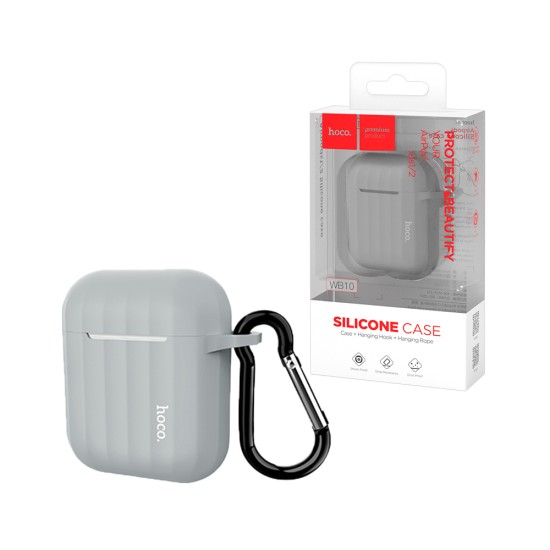 Capa Silicone Hoco WB20 Para Airpods 1/Airpods 2 Cinza